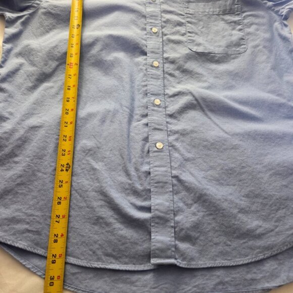 TH-Tommy Hilfiger 100% Cotton Oxford Dress Shirt | Blue Regular Fit | L - Picture 7 of 10